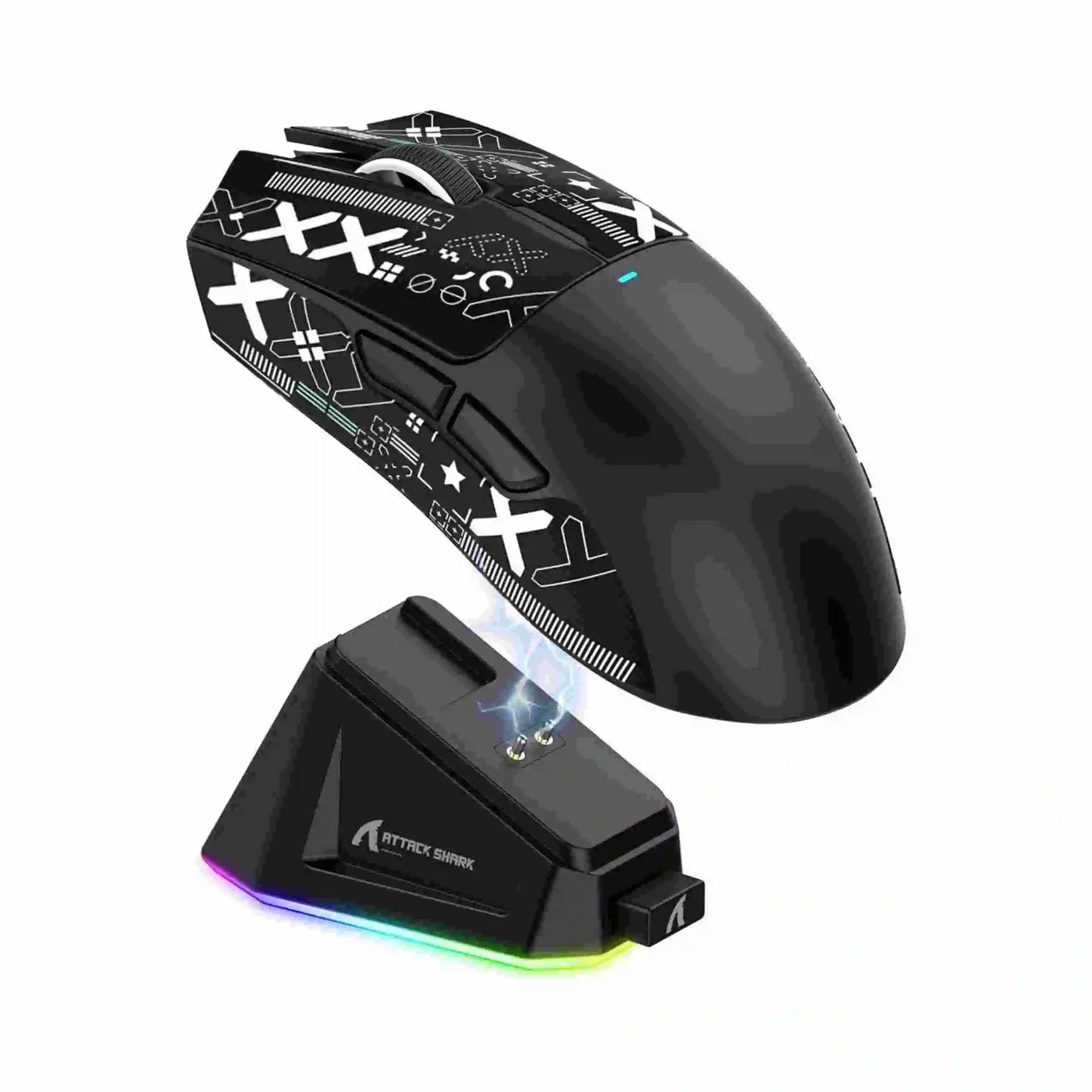ATTACK SHARK X11 Lightweight Wireless Gaming Mouse with RGB Backlight Charging, Up to 22K DPI, PAW3311 Optical Sensor, HUYU Swit