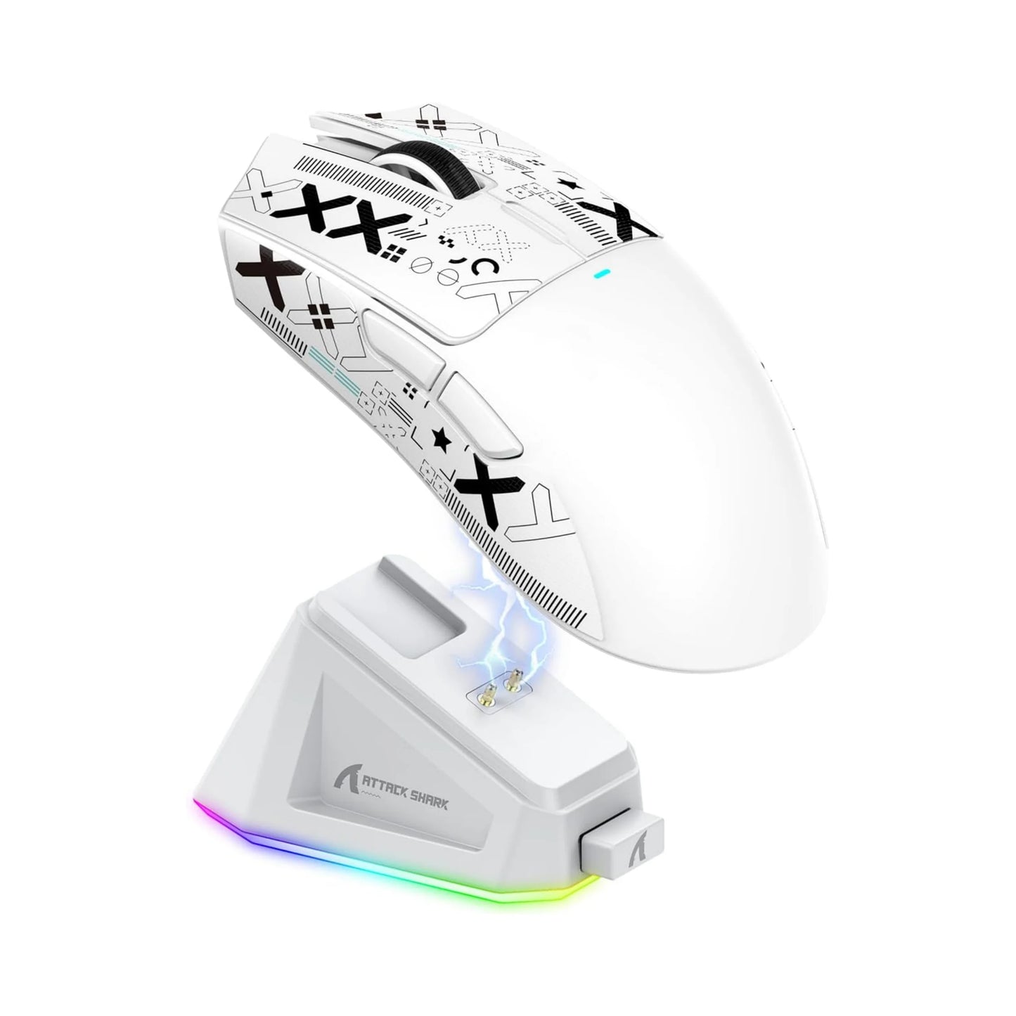 ATTACK SHARK X11 Lightweight Wireless Gaming Mouse with RGB Backlight Charging, Up to 22K DPI, PAW3311 Optical Sensor, HUYU Swit