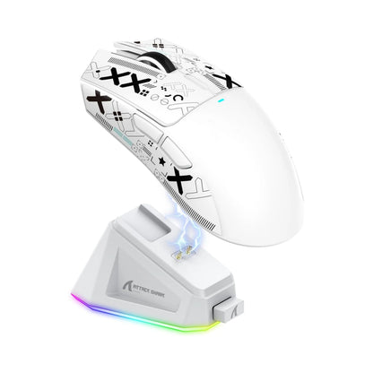 ATTACK SHARK X11 Lightweight Wireless Gaming Mouse with RGB Backlight Charging, Up to 22K DPI, PAW3311 Optical Sensor, HUYU Swit