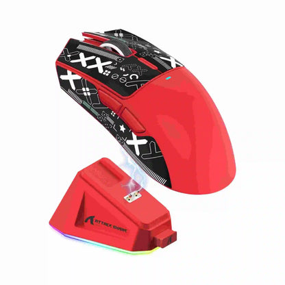 ATTACK SHARK X11 Lightweight Wireless Gaming Mouse with RGB Backlight Charging, Up to 22K DPI, PAW3311 Optical Sensor, HUYU Swit