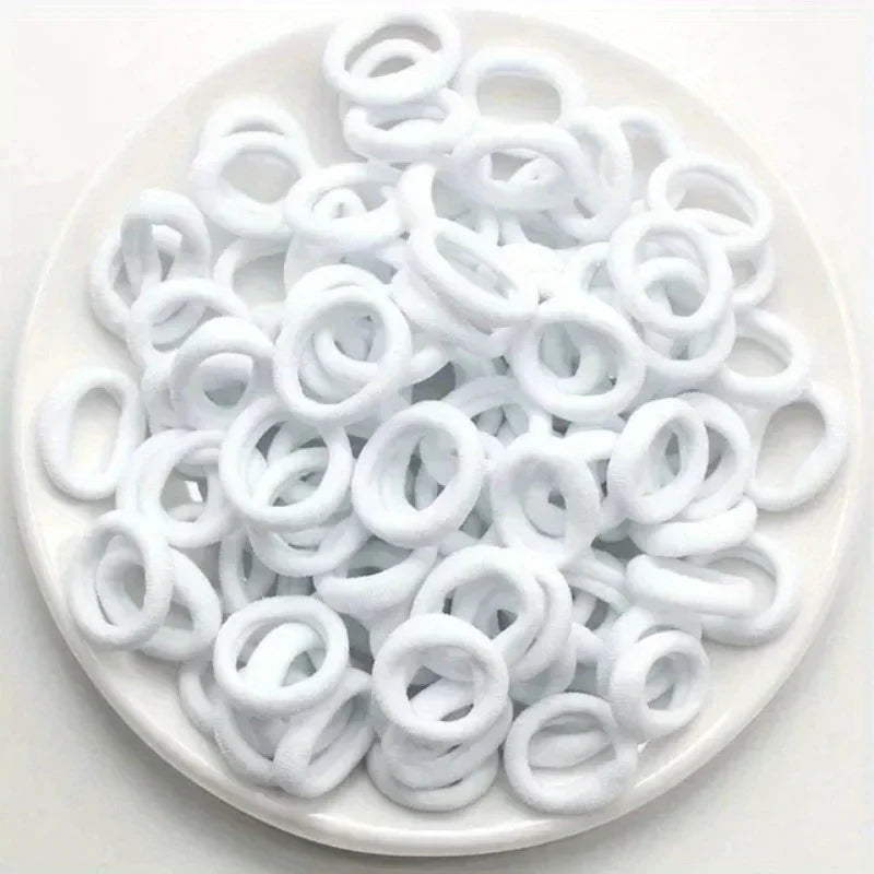 200pcs Vibrant Colorful Elastic Hair Bands for Girls & Women - Small Rubber Ponytail Holders for Stylish Hairstyles & Everyday