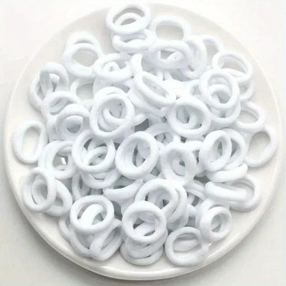 200pcs Vibrant Colorful Elastic Hair Bands for Girls & Women - Small Rubber Ponytail Holders for Stylish Hairstyles & Everyday