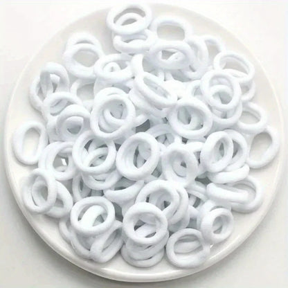 200pcs Vibrant Colorful Elastic Hair Bands for Girls & Women - Small Rubber Ponytail Holders for Stylish Hairstyles & Everyday