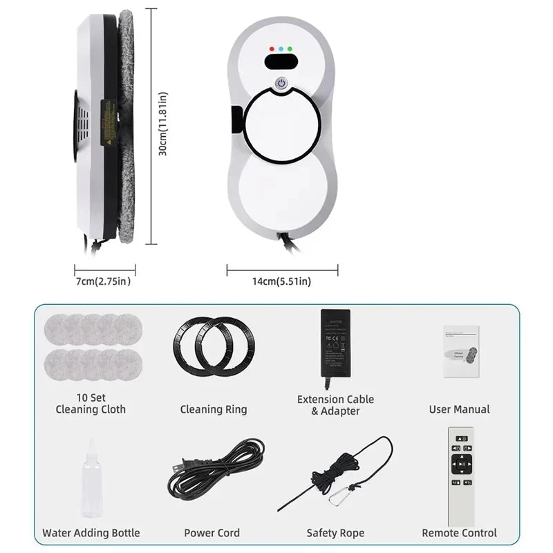 UPS System Robot Window Cleaner & Vacuum – Smart Home Appliance for Auto Glass & Floor Cleaning
