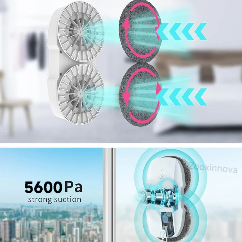 UPS System Robot Window Cleaner & Vacuum – Smart Home Appliance for Auto Glass & Floor Cleaning