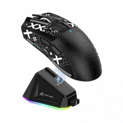 ATTACK SHARK X11 Lightweight Wireless Gaming Mouse with RGB Backlight Charging, Up to 22K DPI, PAW3311 Optical Sensor, HUYU Swit