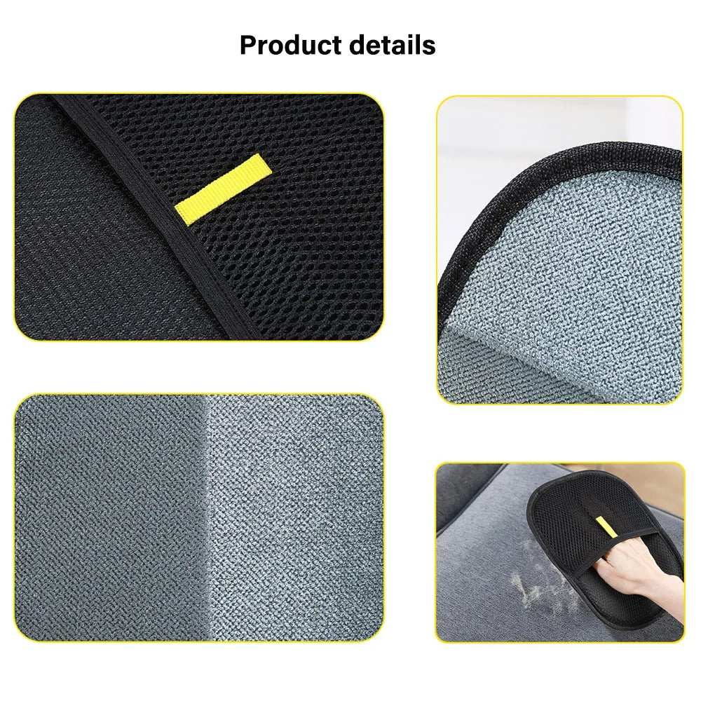 Pet Hair Removal Glove with Dual-Sided Electrostatic Bristles – For Furniture, Carpet & Clothes